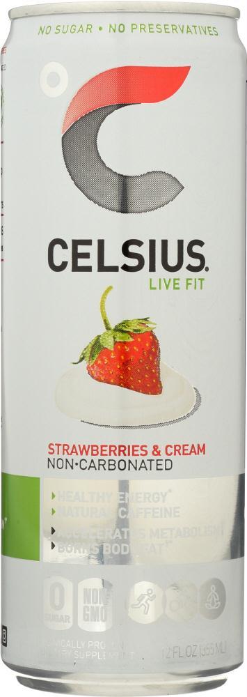 Celsius: Beverage Non Carbonated Strawberries & Cream (12.000 Oz)