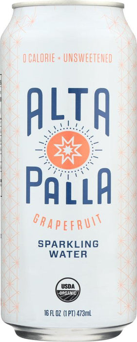 Alta Palla: Water Grapefruit Sparkling Organic, 16 Oz