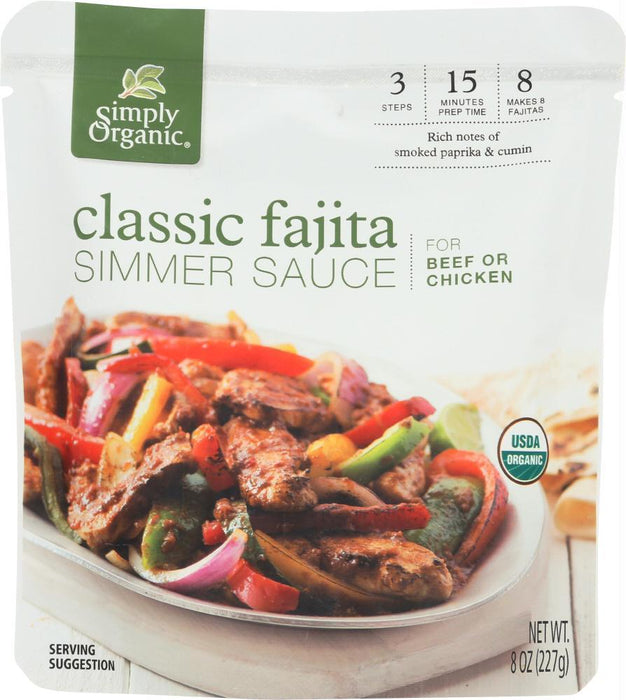 Simply Organic: Sauce Fajita Simr Org (8.000 Oz)