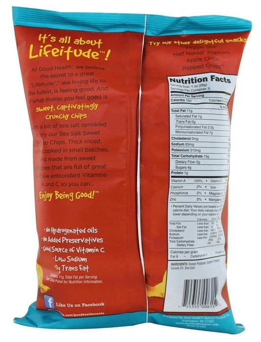 Good Health: Sweet Potato Kettle Chips Sea Salt, 5 Oz