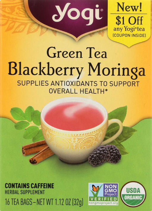 Yogi Teas: Tea Grn Blackbry Mrng Org (16.000 Bg)