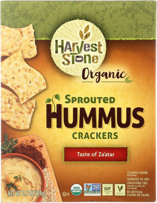 Harvest Stone: Sprouted Hummus Crackers Taste Of Za'atar, 3.5 Oz