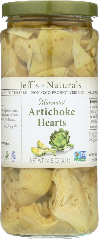 Jeffs Naturals: Artichoke Hearts Marinated, 14 Oz