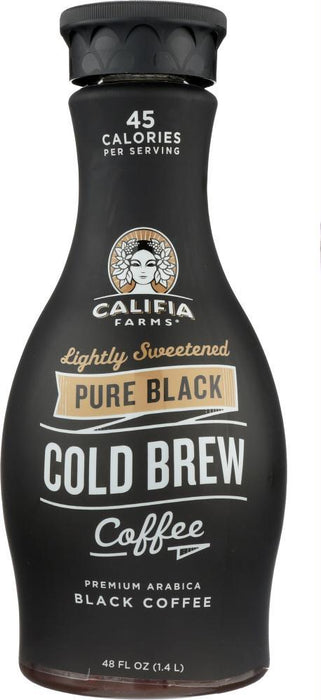 Califia: Lightly Sweetened Pure Black Coffee, 48 Oz