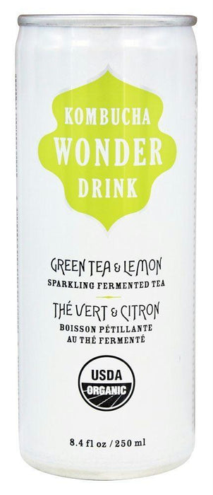 Kombucha: Wonder Drink Green & Lemon Tea, 8.4 Oz