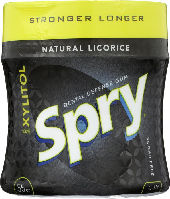 Spry: Stronger Longer Licorice Xylitol Gum, 55 Pc