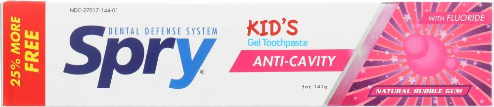 Spry: Toothpaste Kids Bbbl Gum (5.000 Oz)