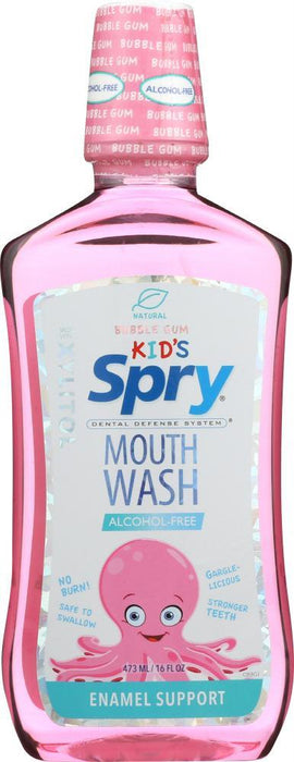 Spry: Alcohol-free Kid's Natural Bubble Gum Mouthwash, 16 Oz