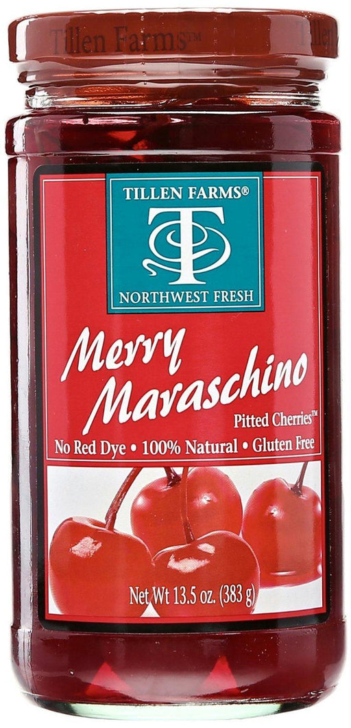 Tillen Farms: Merry Maraschino Pitted Cherries, 14 Oz