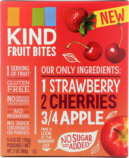 Kind: Fruit Bites Strawberry Cherry Apple, 1 Bx