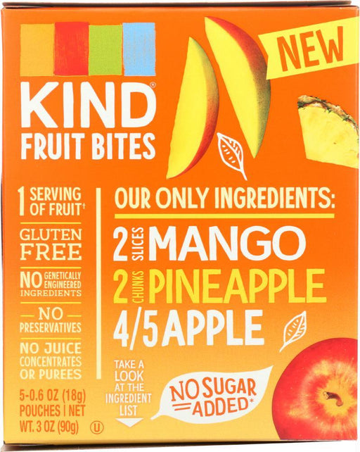 Kind: Fruit Bites Mango Pineapple Apple, 1 Bx