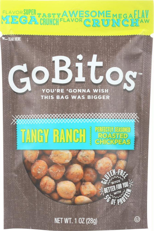 Gobitos Chickpeas: Chickpea Roasted Tangy Ranch, 1oz