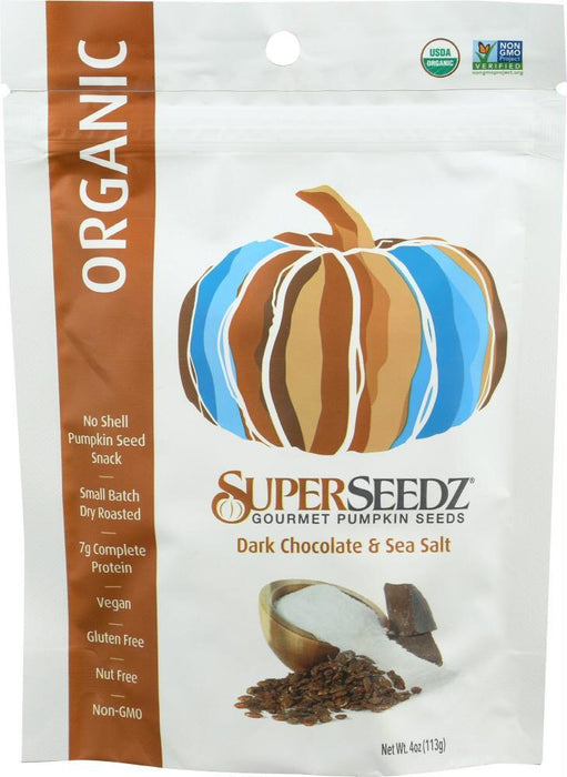 Super Seedz: Pmpkn Seed Dk Choc Sslt (4.000 Oz)