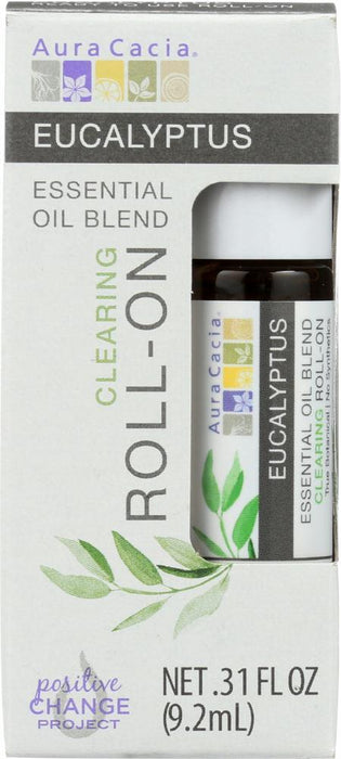 Aura Cacia: Oil Essential Roll-on Eucalyptus 0.31 Oz