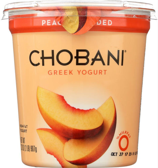 Chobani: Yogurt Peach Blended, 32 Oz