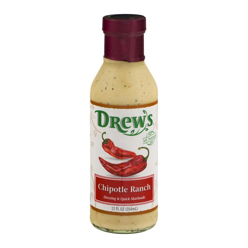 Drew's: All Natural Dressing & Quick Marinade Chipotle Ranch, 12 Oz