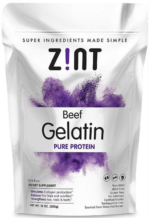 Zint: Beef Gelatin Pure Protein, 10 Oz