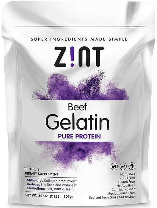 Zint: Beef Gelatin, Pure Protein, 32 Oz