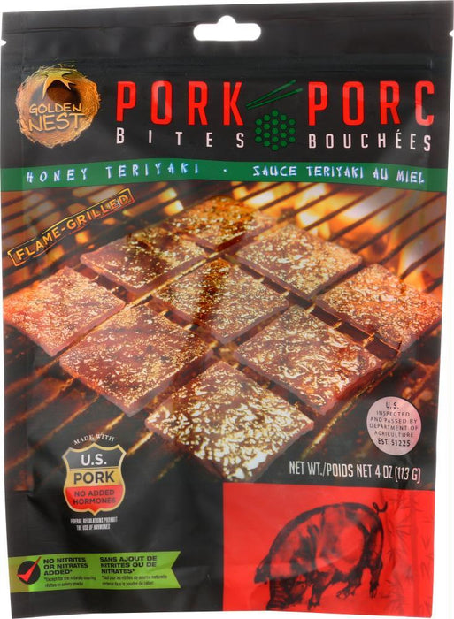 Healthee: Pork Bites Honey Teriyaki, 4 Oz