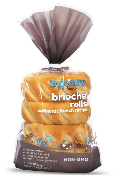 Bakerly: Brioche Rolls 8 Pk, 9.88 Oz