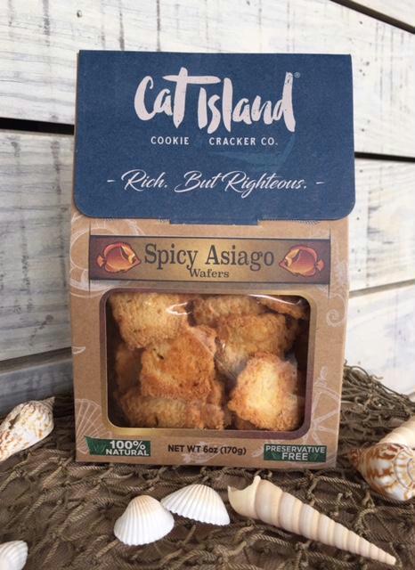 Cat Island Cookie And Cracker Co: Spicy Asiago Wafers 6 Oz