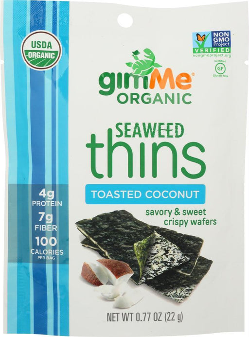 Gimme: Seaweed Thins Toasted Coconut, 0.77 Oz