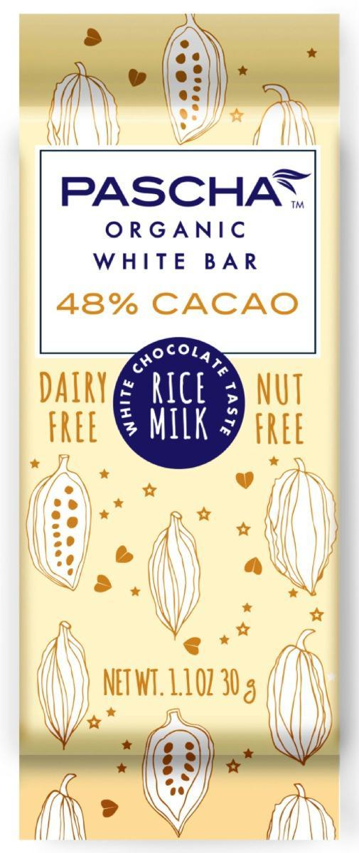 Pascha: Organic Rice  Milk White Chocolate Bar, 1.1 Oz