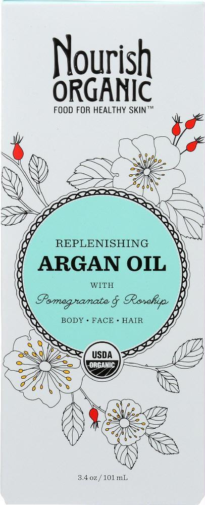 Nourish Organic: Replenishing Argan Oil With Pomegranate And Rosehip, 3.4 Oz