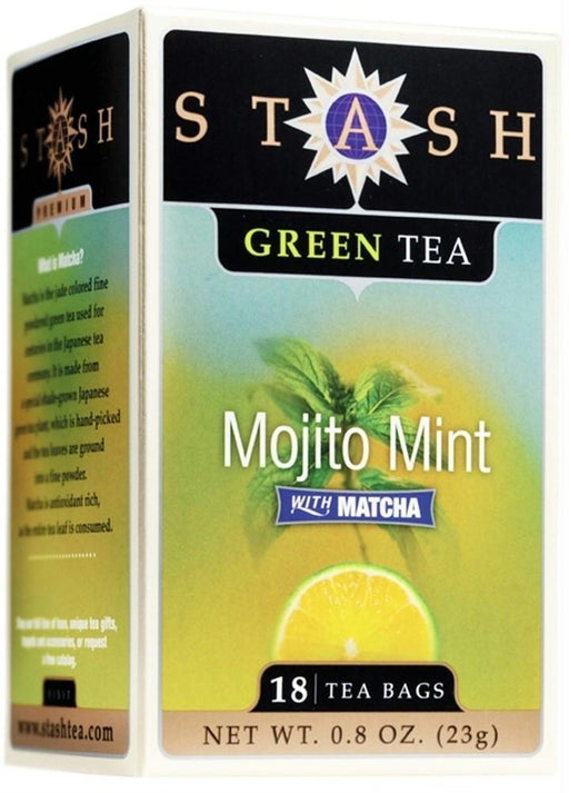 Stash Tea: Green Tea Mojito Mint With Matcha 18 Tea Bags, 0.8 Oz