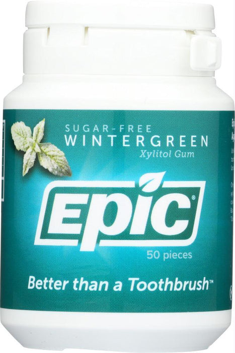 Epic Dental: Xylitol Gum Wintergreen, 50 Pc