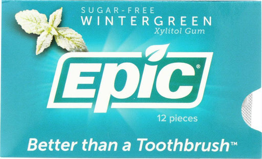 Epic Dental: Wintergreen Xylitol Gum, 12 Pc