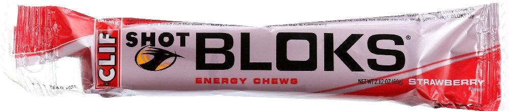 Clif: Shot Bloks Energy Chews + Caffeine Strawberry Flavor, 2.1 Oz