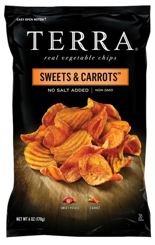 Terra Chips: Sweets And Carrots Sweet Potato Chips No Salt Added, 6 Oz