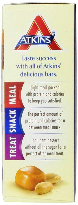 Atkins: Snack Bar Caramel Chocolate Nut Roll (5x1.6oz Bars), 8 Oz