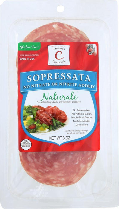 Carolina: Sopressata Pre Sliced, 3 Oz