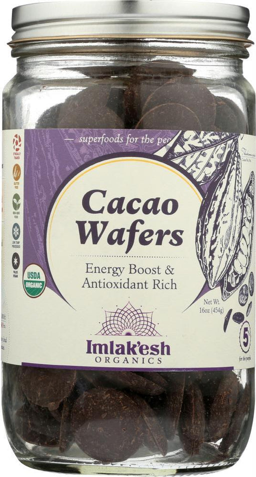 Imlakesh Organics: Cacao Wafers Raw Organic, 16 Oz