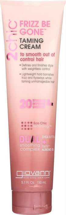 Giovanni Cosmetics: 2chic Frizz Be Gone Taming Cream Shea Butter & Sweet Almond Oil, 5.1 Oz