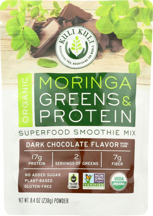 Kuli Kuli Mo: Moringa Greens And Protein Dark Chocolate 8.4 Oz