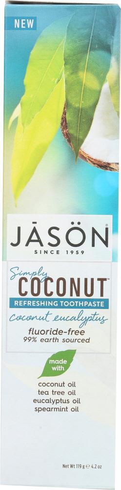 Jason: Toothpaste Simply Coconut Refreshing Fluoride-free, 4.2 Oz