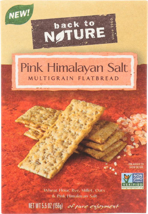 Back To Nature: Pink Himalayan Salt Multigrain Flatbread Cracker, 5.5 Oz