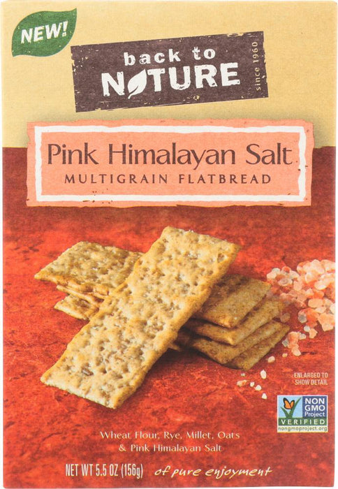 Back To Nature: Pink Himalayan Salt Multigrain Flatbread Cracker, 5.5 Oz