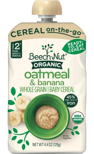 Beech Nut: Organic Oatmeal Banana Whole Grain Cereal, 4.4 Oz