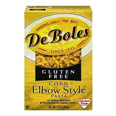 Deboles: Gluten Free Corn Elbow Style Pasta, 12 Oz