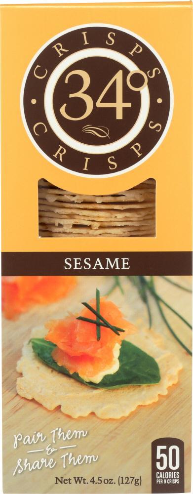 34 Degrees: Sesame Crisps, 4.5 Oz