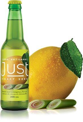 Just Craft Soda: Lemon And Lemongrass Soda, 12 Oz