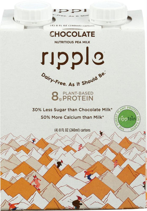 Ripple: Milk Aseptic Chocolate 4pk, 32 Fo