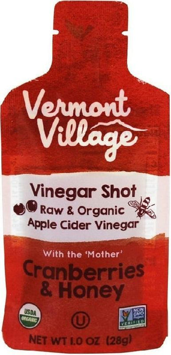 Vermont Village: Vinegar Shot Cranberry & Honey Drink, 1 Oz