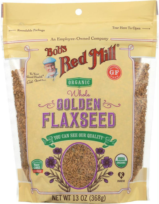 Bobs Red Mill: Organic Whole Golden Flaxseed, 13 Oz