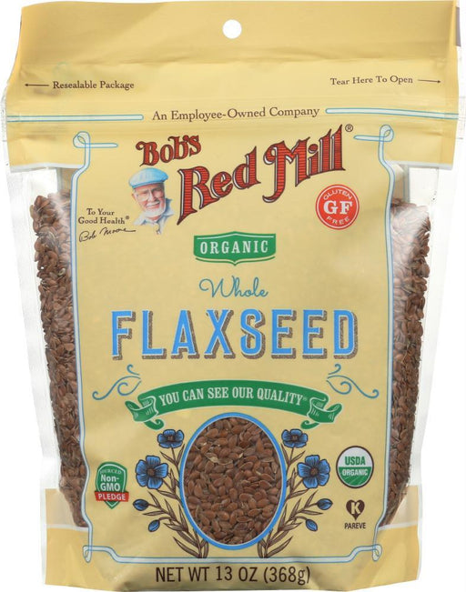 Bobs Red Mill: Organic Whole Flaxseed Brown, 13 Oz