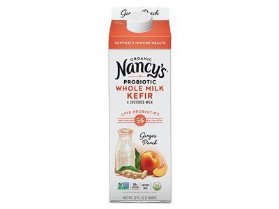 Nancys: Kefir Whole Milk Ginger Peach, 32 Oz